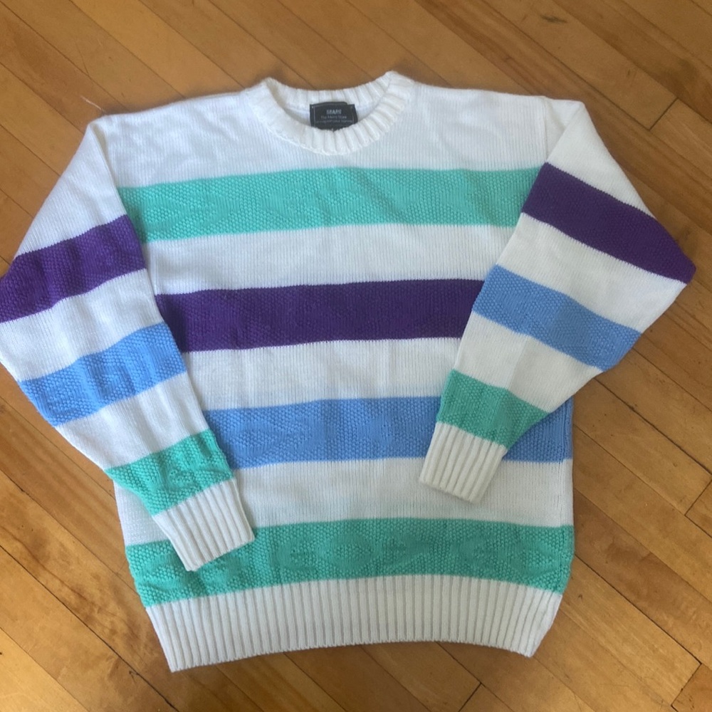 Vintage 70s sears striped sweater